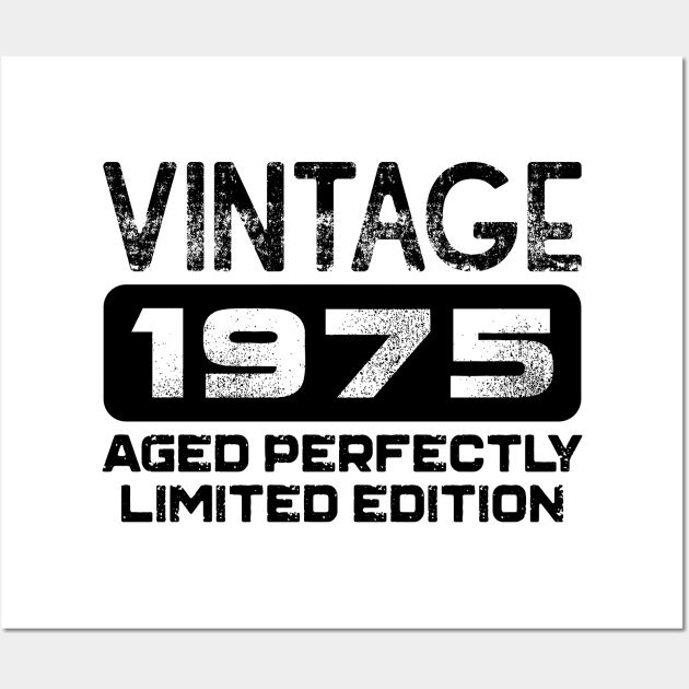 Birthday Gift Vintage 1975 Aged Perfectly Wall Art by colorsplash